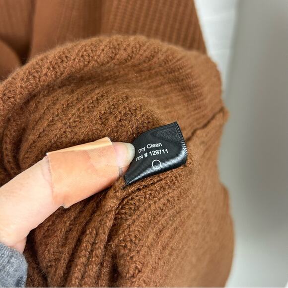 Jenni Kayne RARE Cinnamon Brown Cashmere Cocoon Cardigan Sweater Size XL - Picture 11 of 13